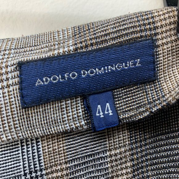 Adolfo Dominguez Brown Wool Blend Split Leg Wide Leg Trousers Offic Siren Size 1 - Picture 6 of 10